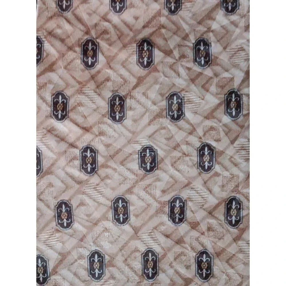 Tie 70s 80s 90s Y2K Mens Villa Bugatti Beige 4 Wide 58 Long